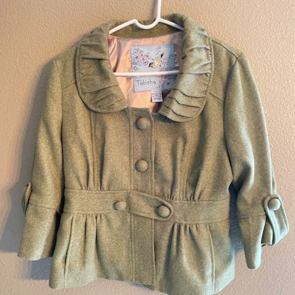 Vintage-style Tabitha (Anthropologie Brand) Jacket-Sage Green (Size 12)